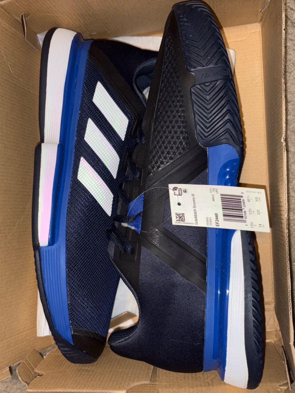 Adidas Men's Solematch Bounce Shoes Blue Sz 14 New